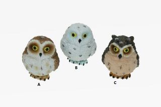 Obrázek z Sovy polyresin, 3druhy, 4cm(12) 